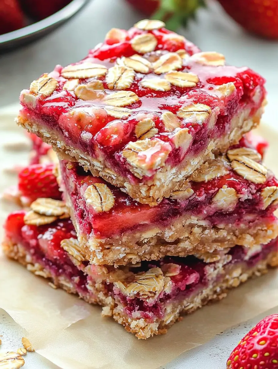 Easy Strawberry Oatmeal Breakfast Bars Recipes By Clare