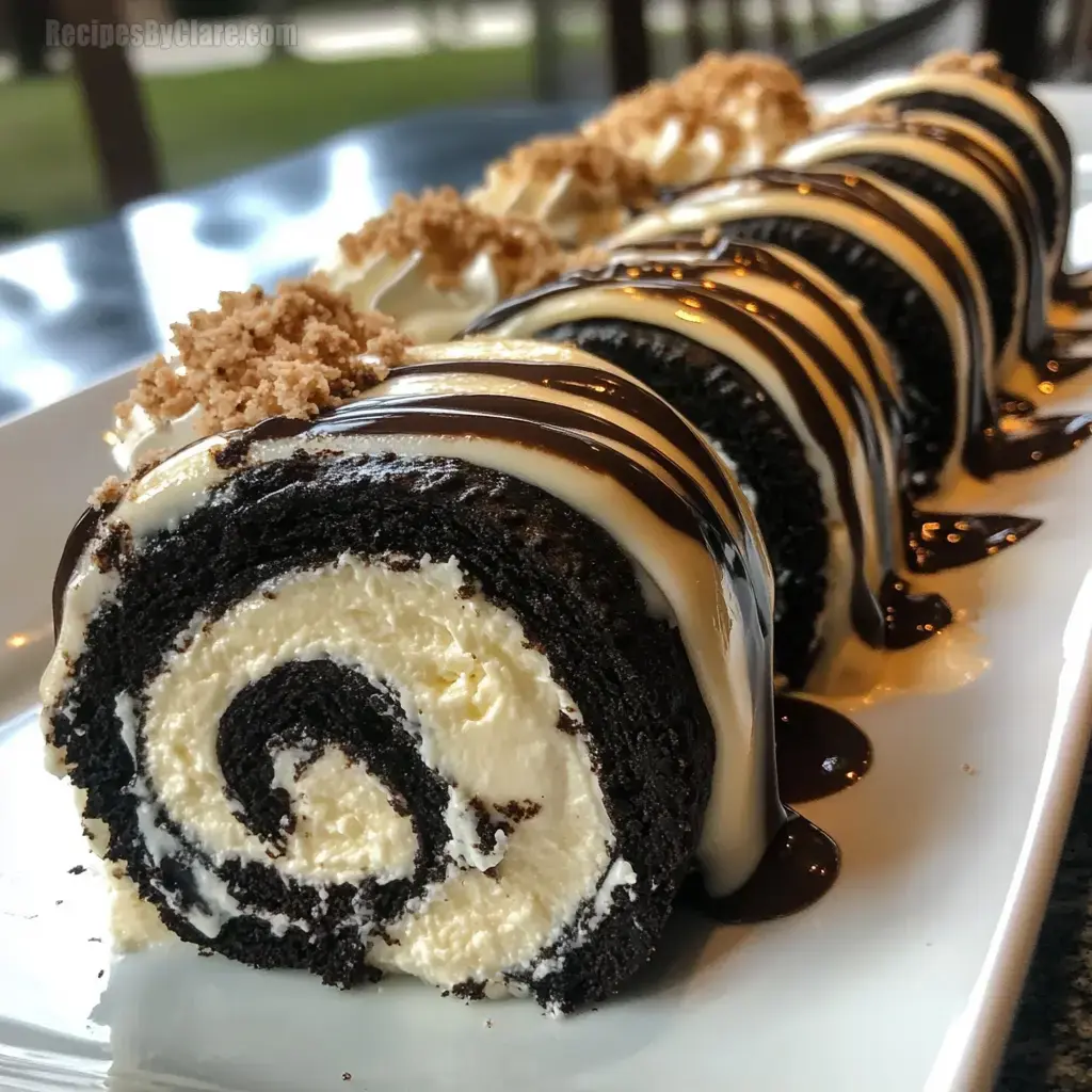 Oreo Cream Cheese Cheesecake Sushi Roll Dessert