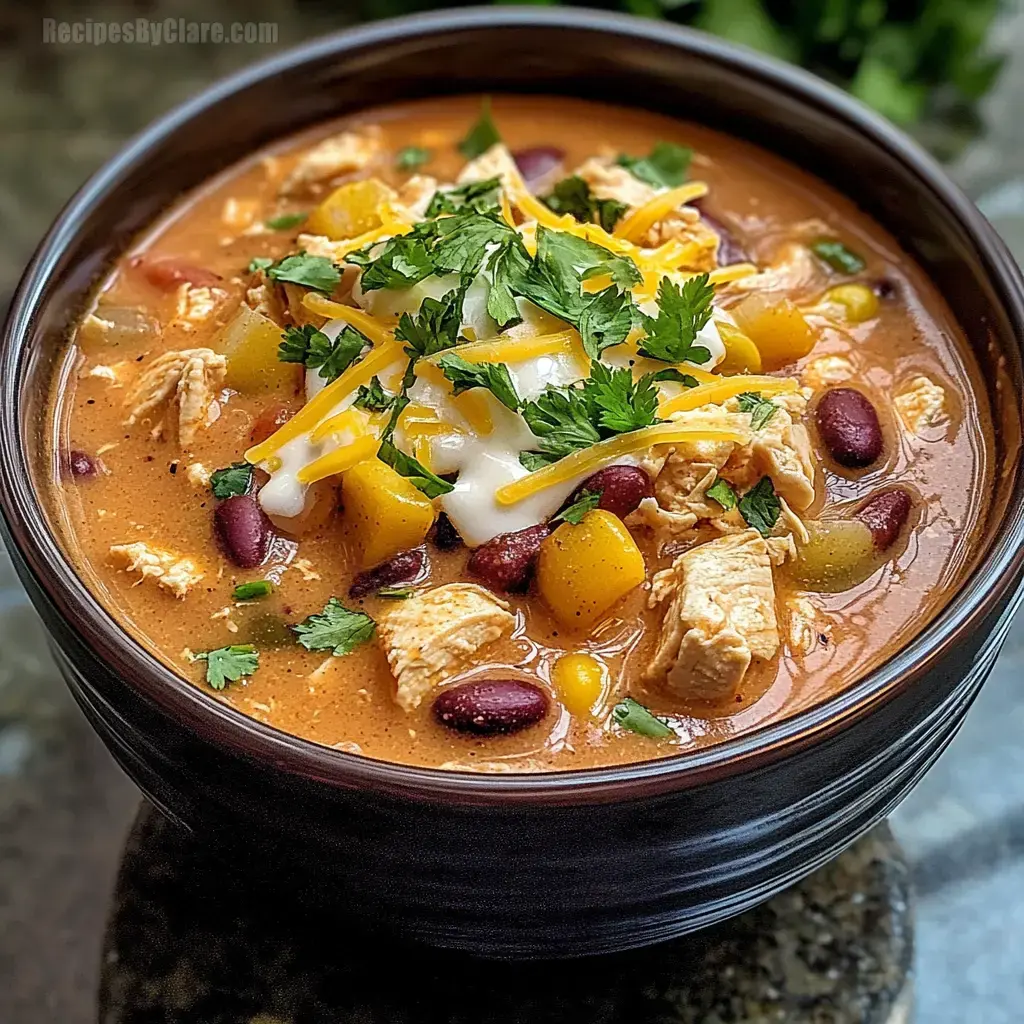 Crockpot Cream Cheese Chicken Chili