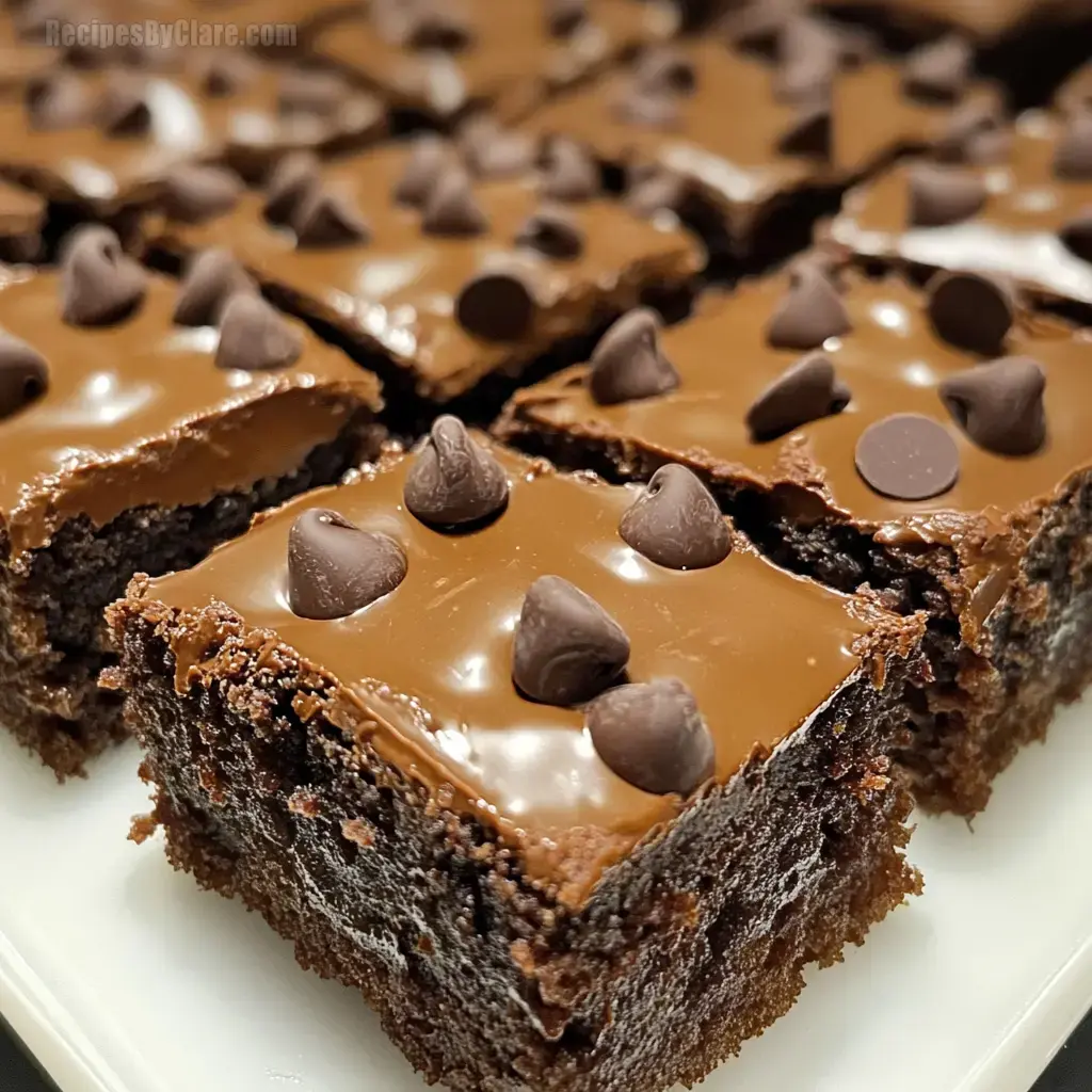 Fudgy Chocolate Chip Brownie Squares