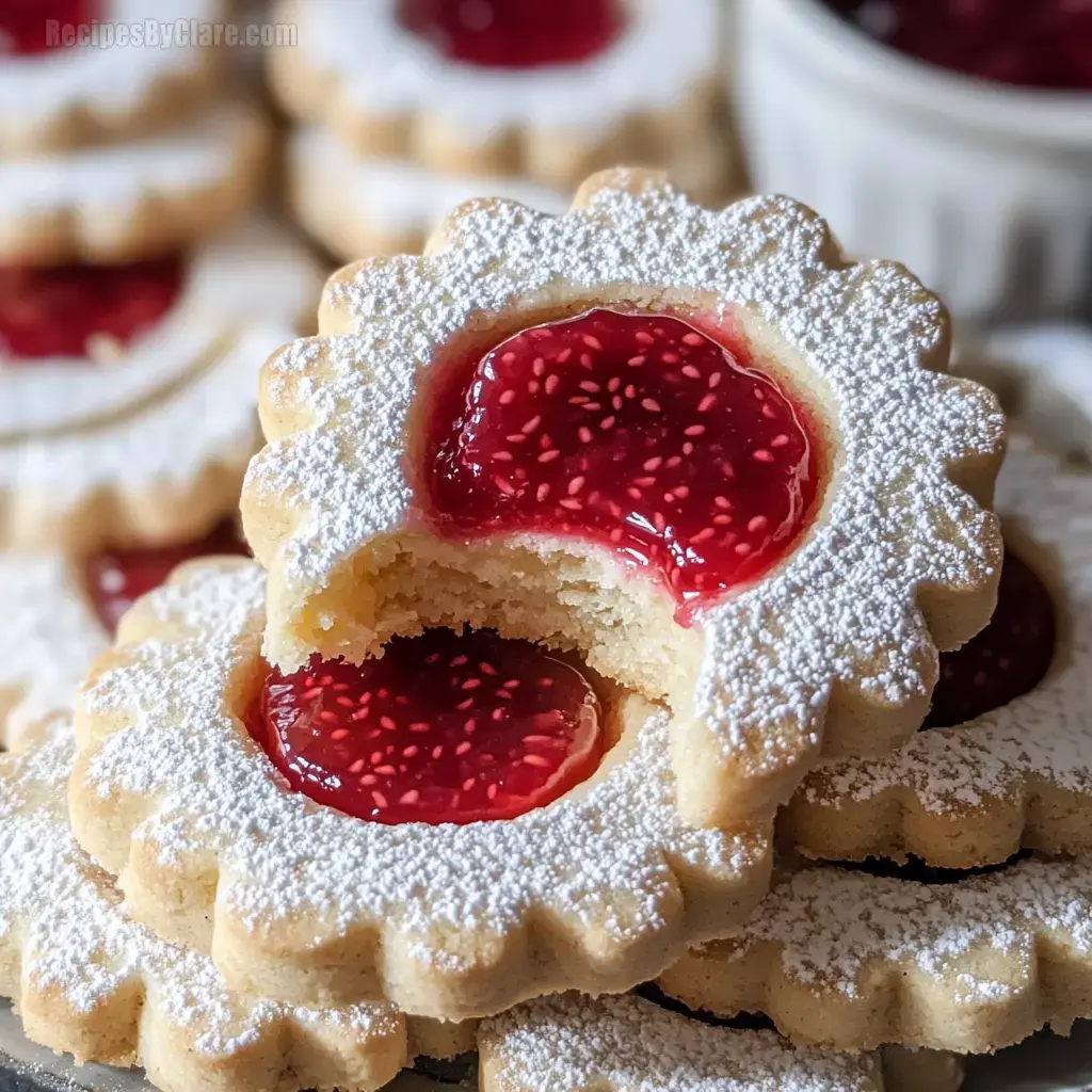 Raspberry Linzer Cookies