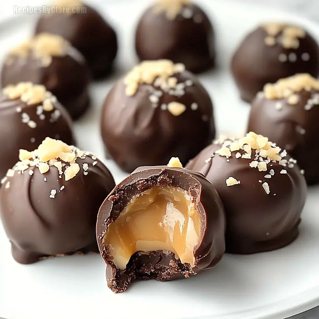 Easy Salted Caramel Fudge Truffles