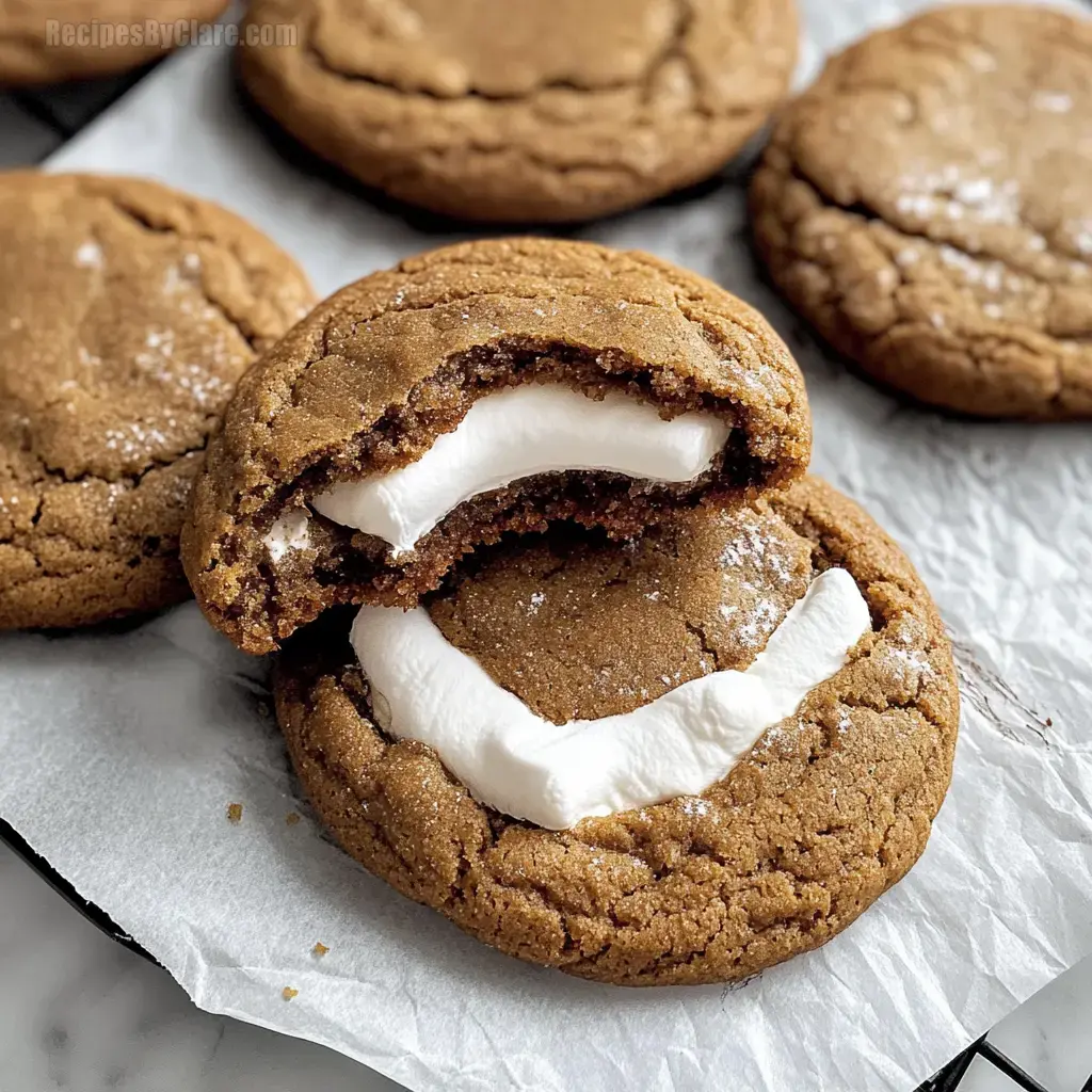 Marshmallow Stuffed Molasses Cookies