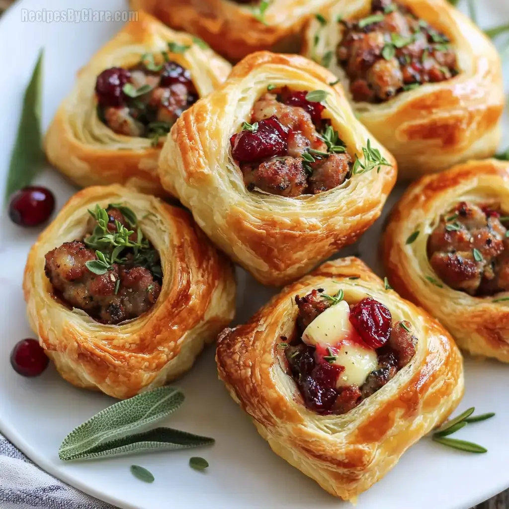 Sausage, Cranberry, & Brie Bites