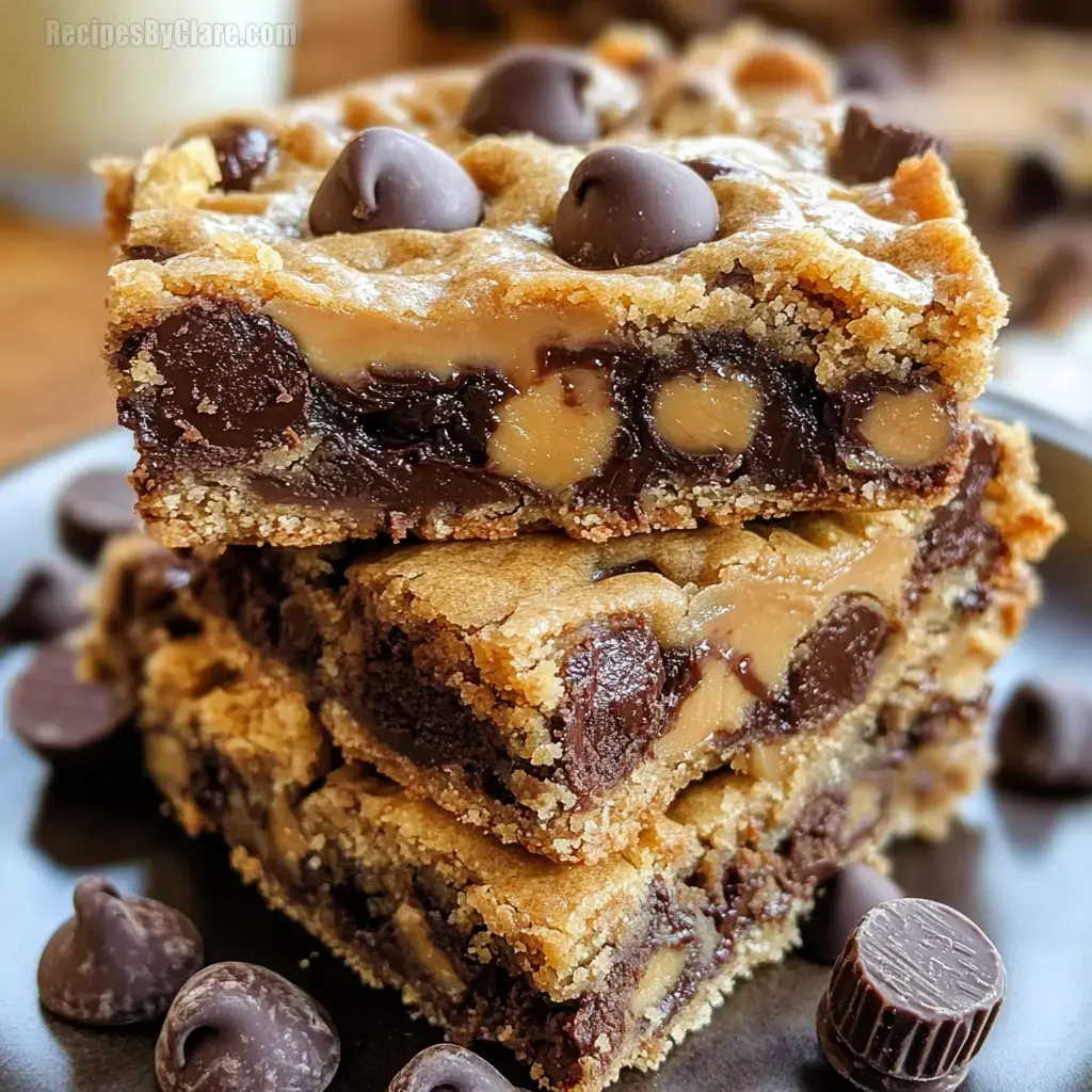 Peanut Butter Cup Gooey Bars