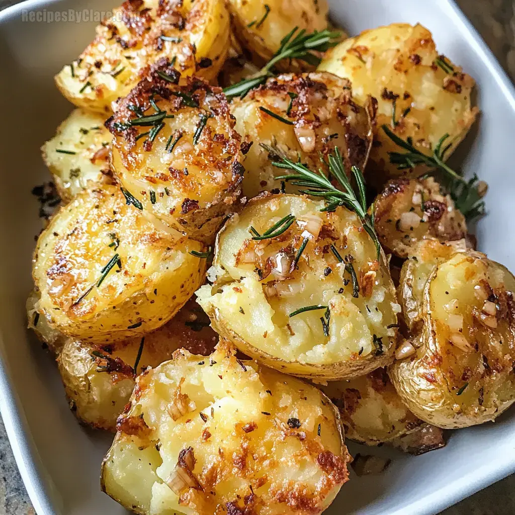 Rosemary Garlic Smashed Potatoes