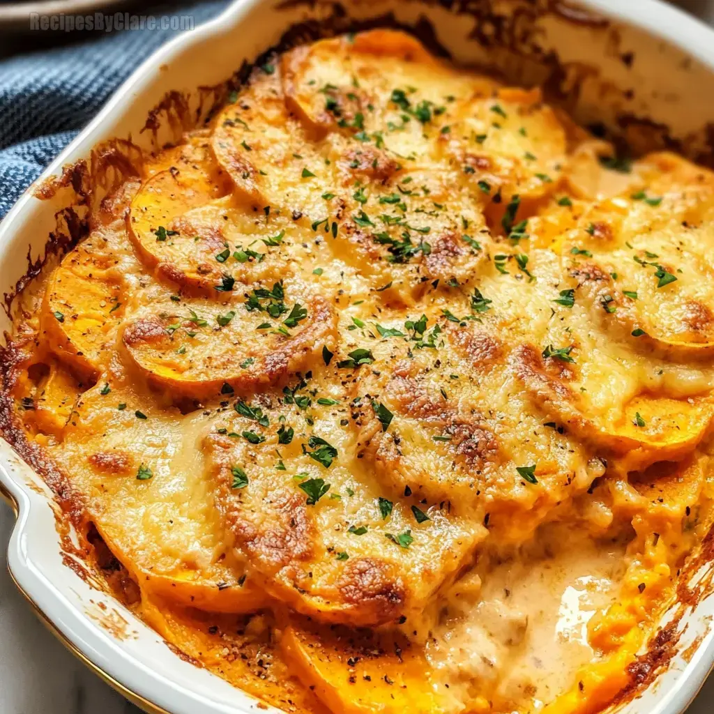 Chipotle Gouda Scalloped Sweet Potatoes