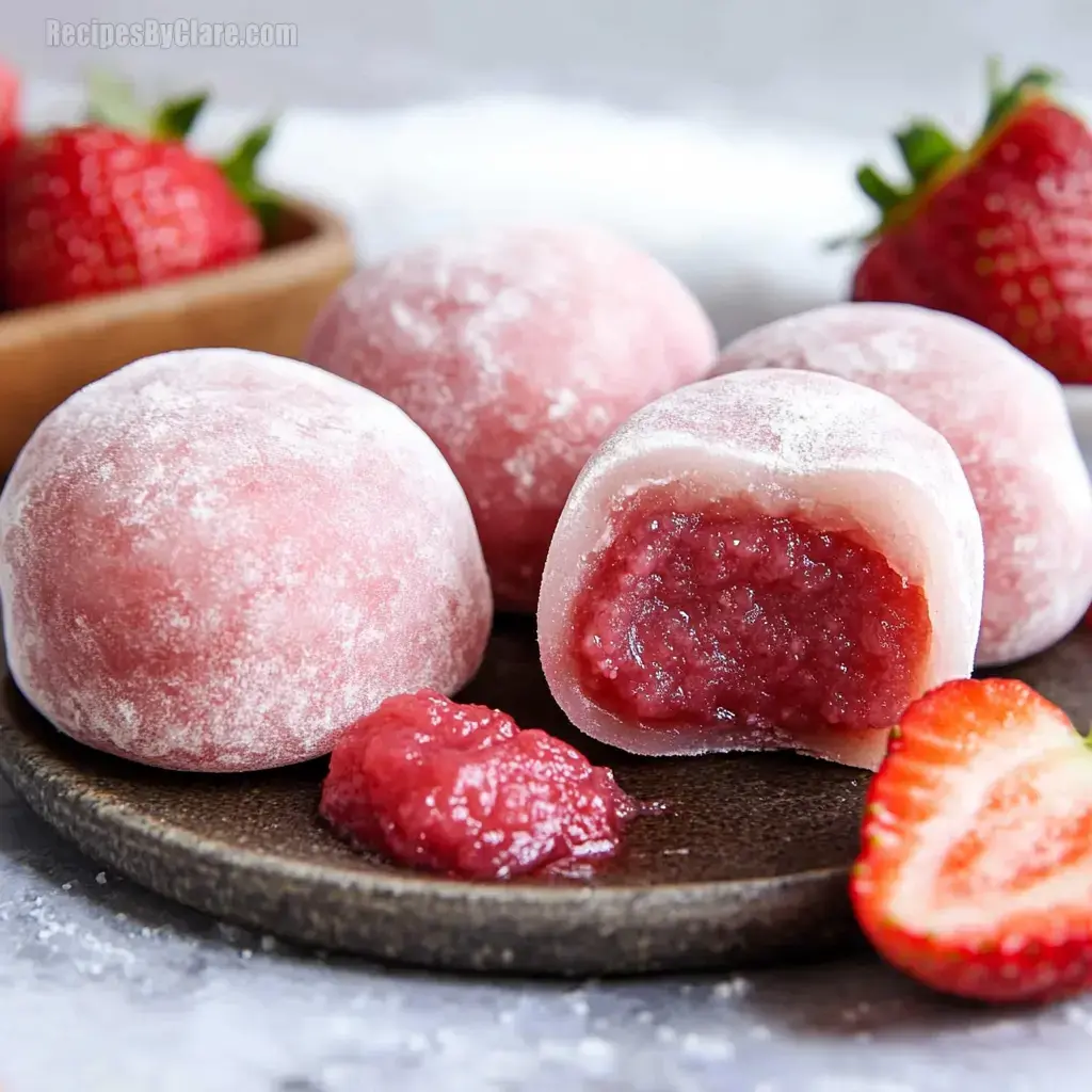 Healthy Strawberry Mochi in Minutes