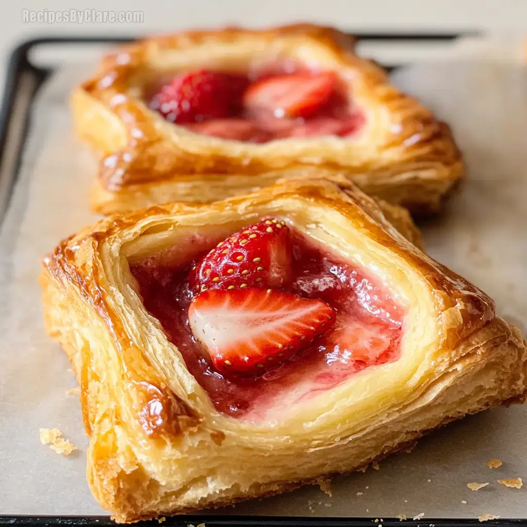 Delicious Strawberry Danish