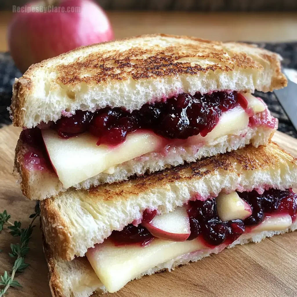 Brie, Apple & Cranberry Grilled Cheese