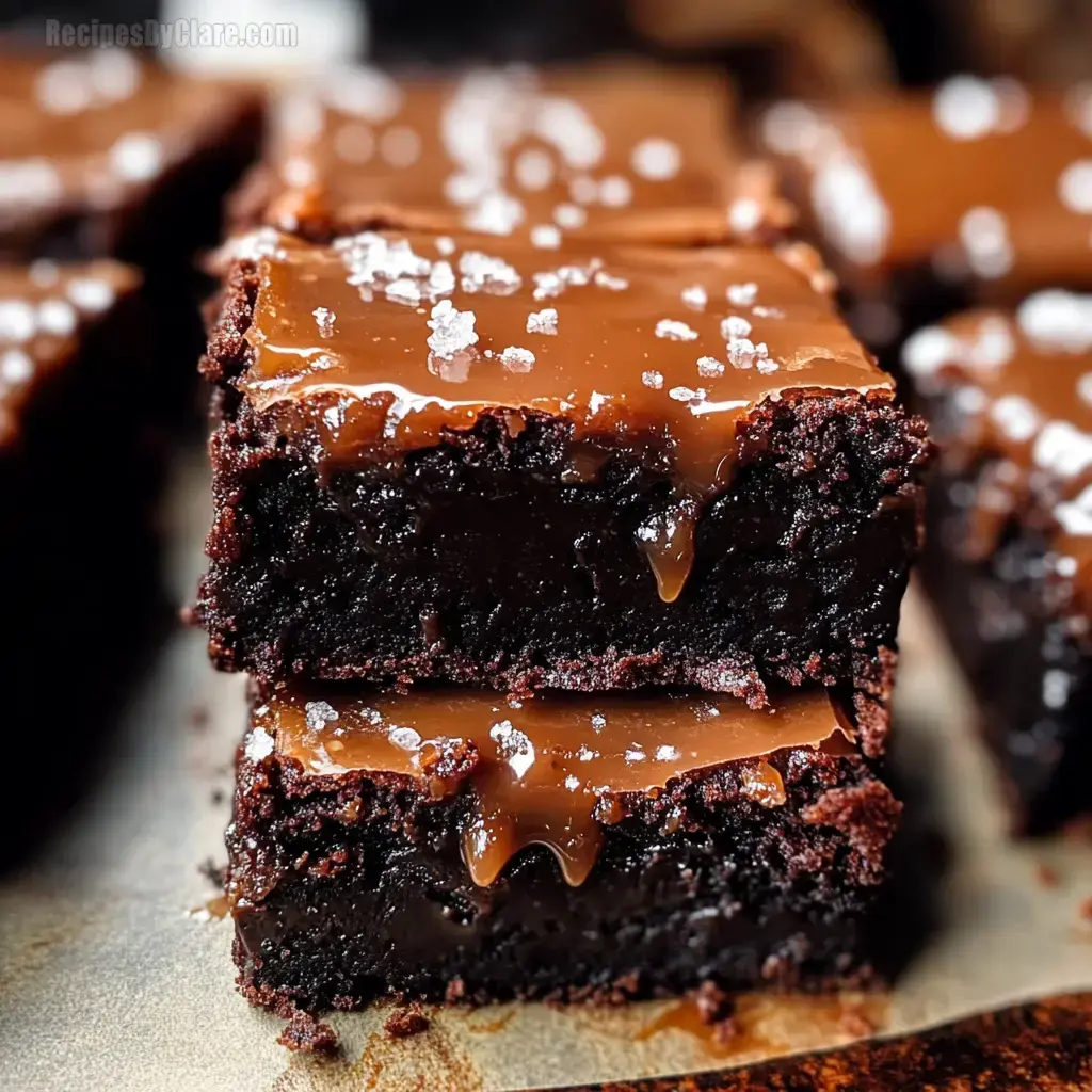 Salted Caramel Fudge Brownies