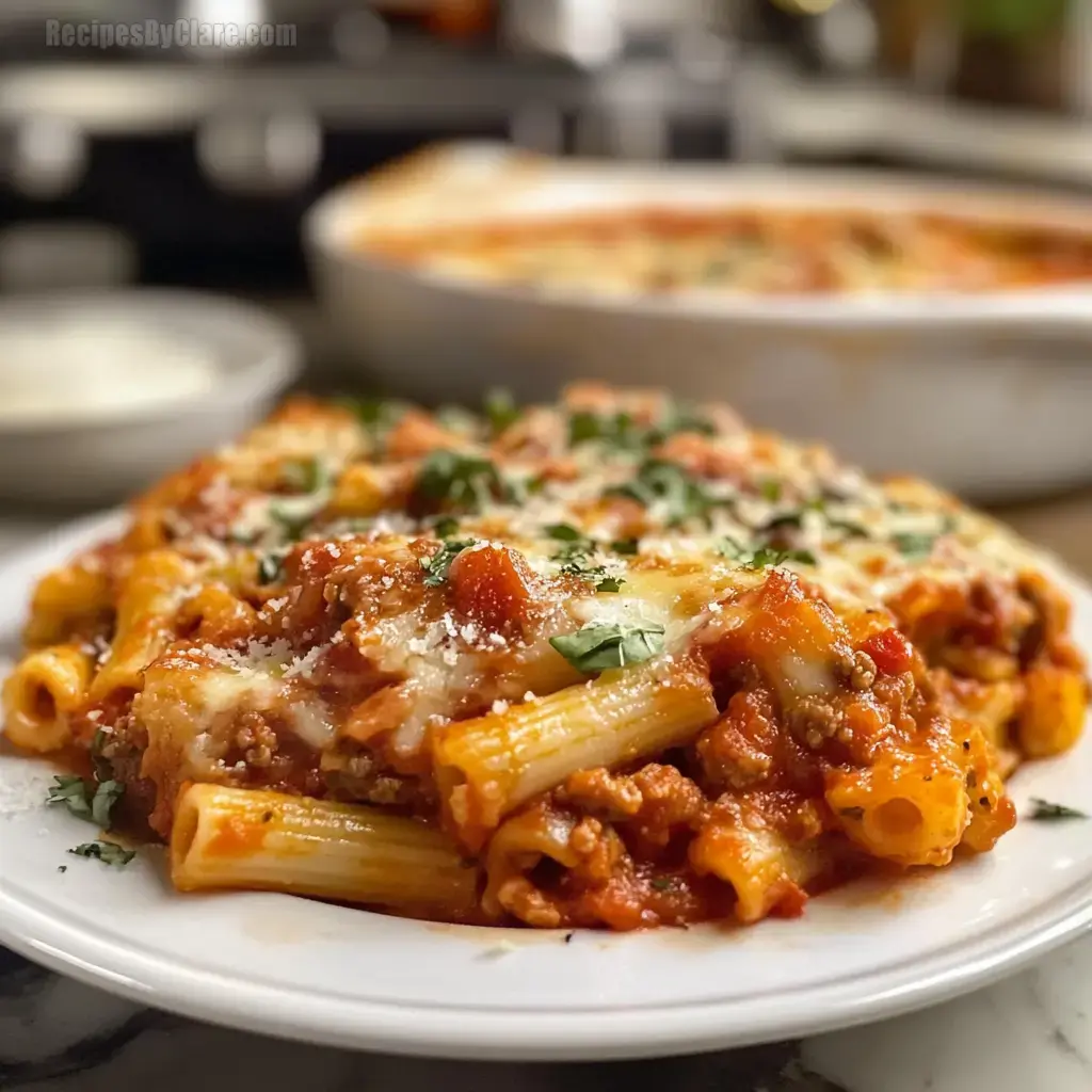 Baked Ziti with Sausage & Ricotta