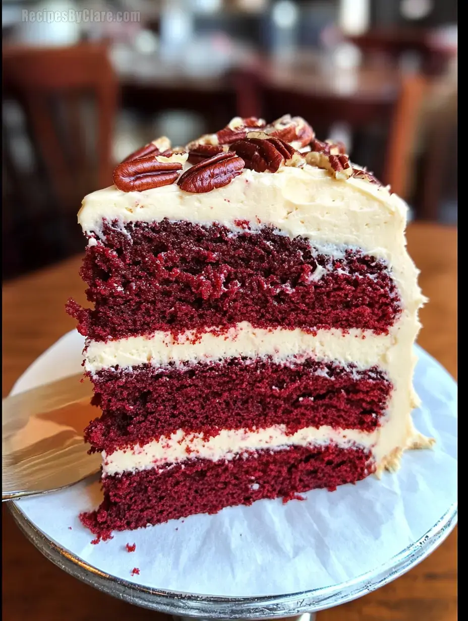 Red Velvet Cake with Brown Butter Pecan Frosting