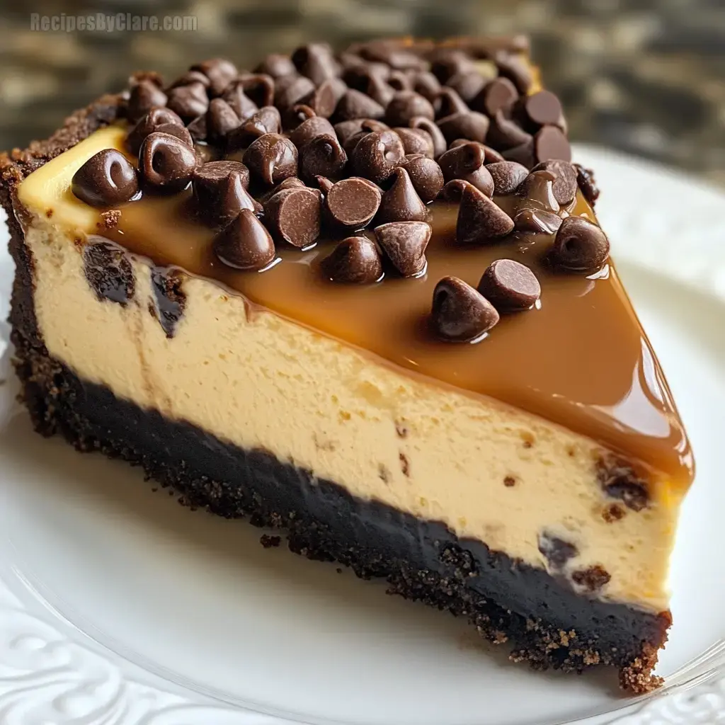 Salted Caramel Chocolate Chip Cheesecake