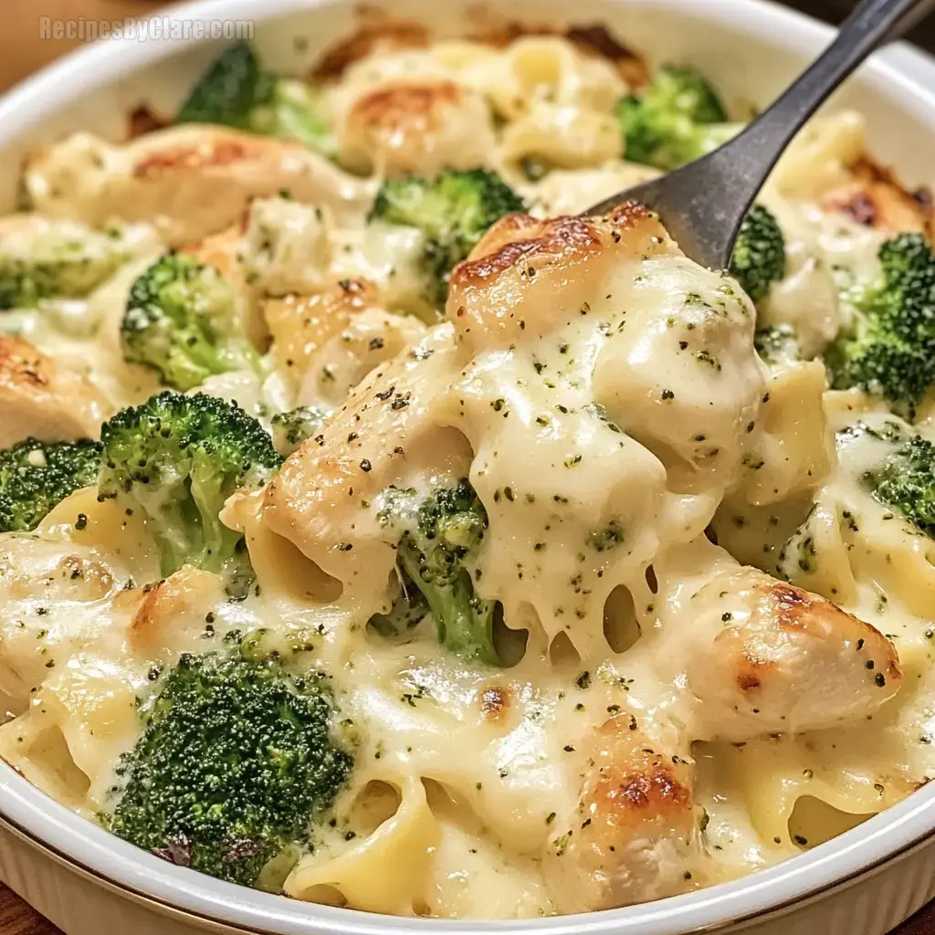 Chicken And Broccoli Baked Alfredo