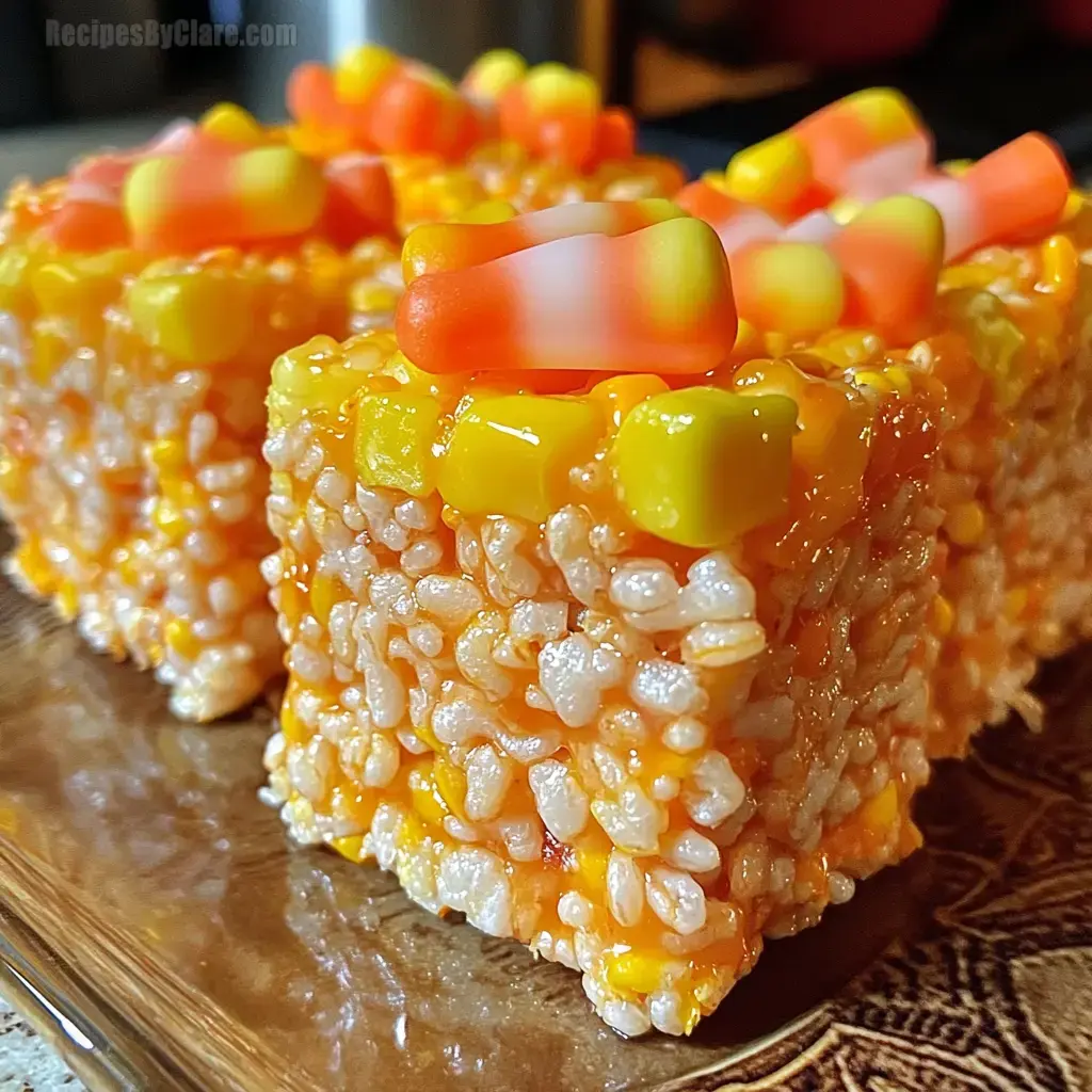 Candy Corn Rice Krispies Treats