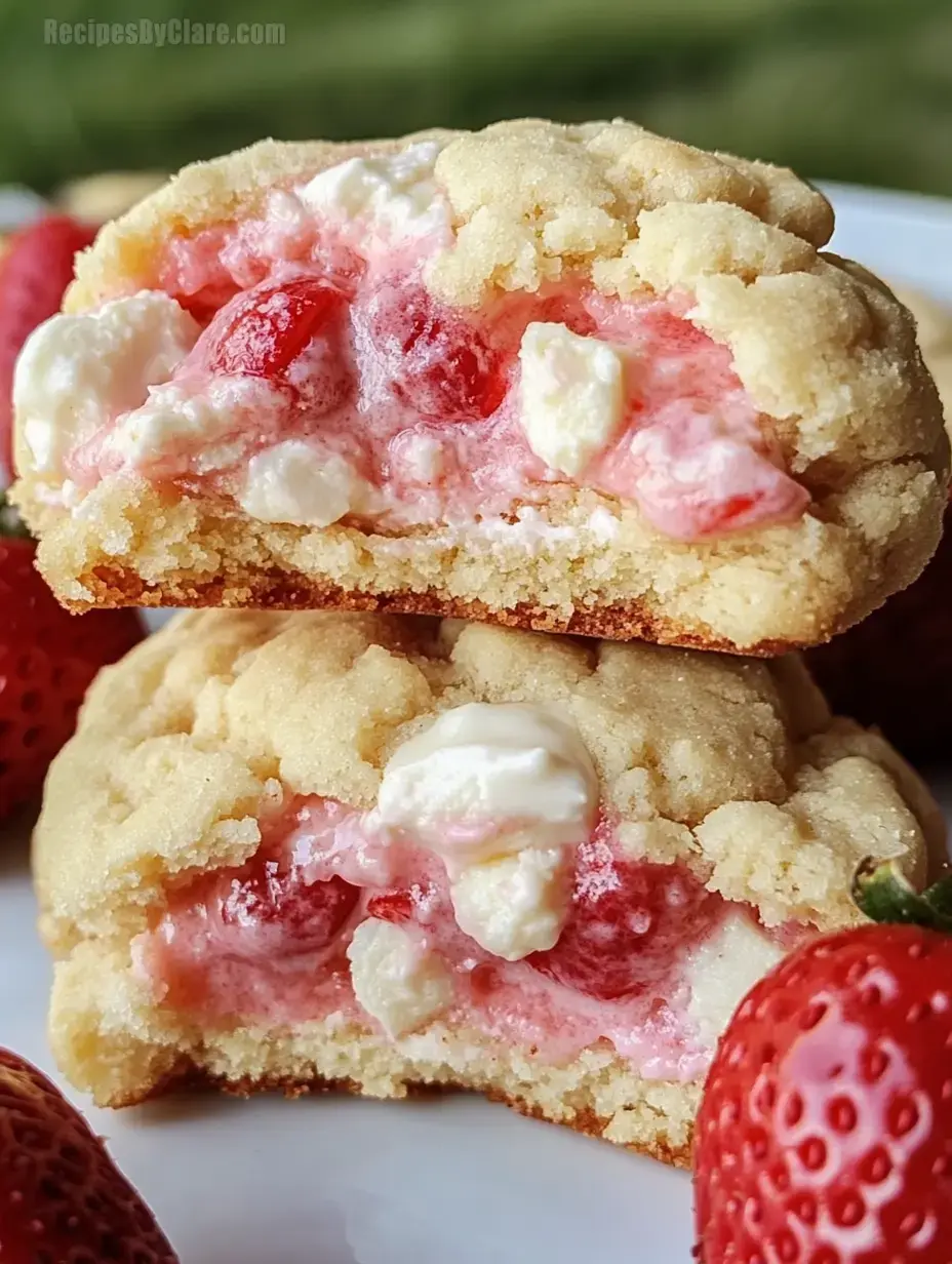 Stuffed Strawberry Shortcake Indulgence Cookies