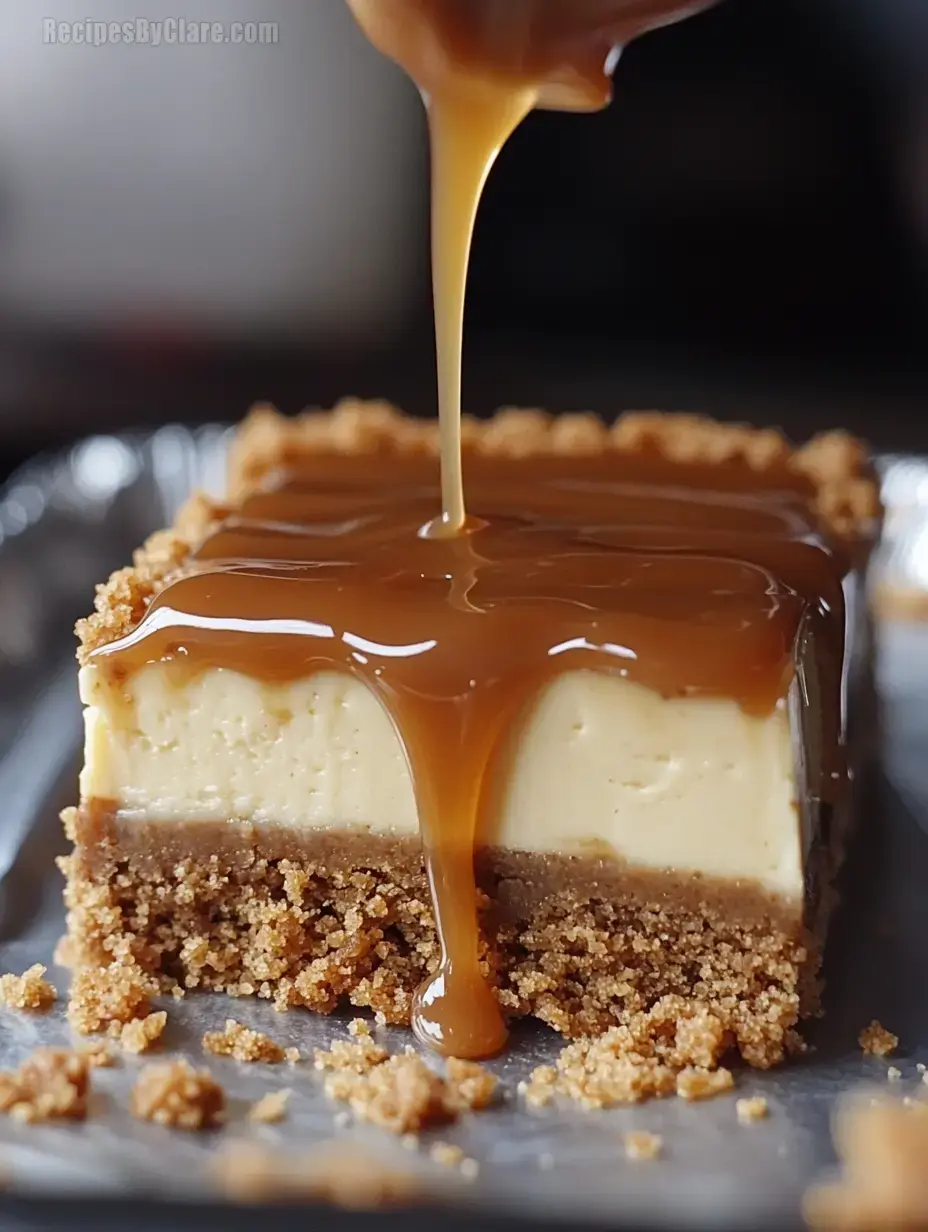 Cookie Butter Caramel Cheesecake Slice