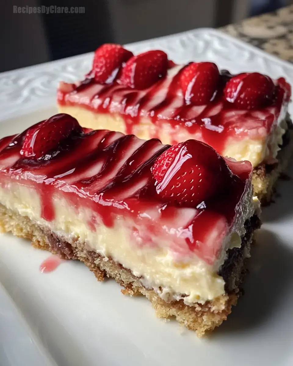 Philadelphia Strawberry Cheesecake Bars