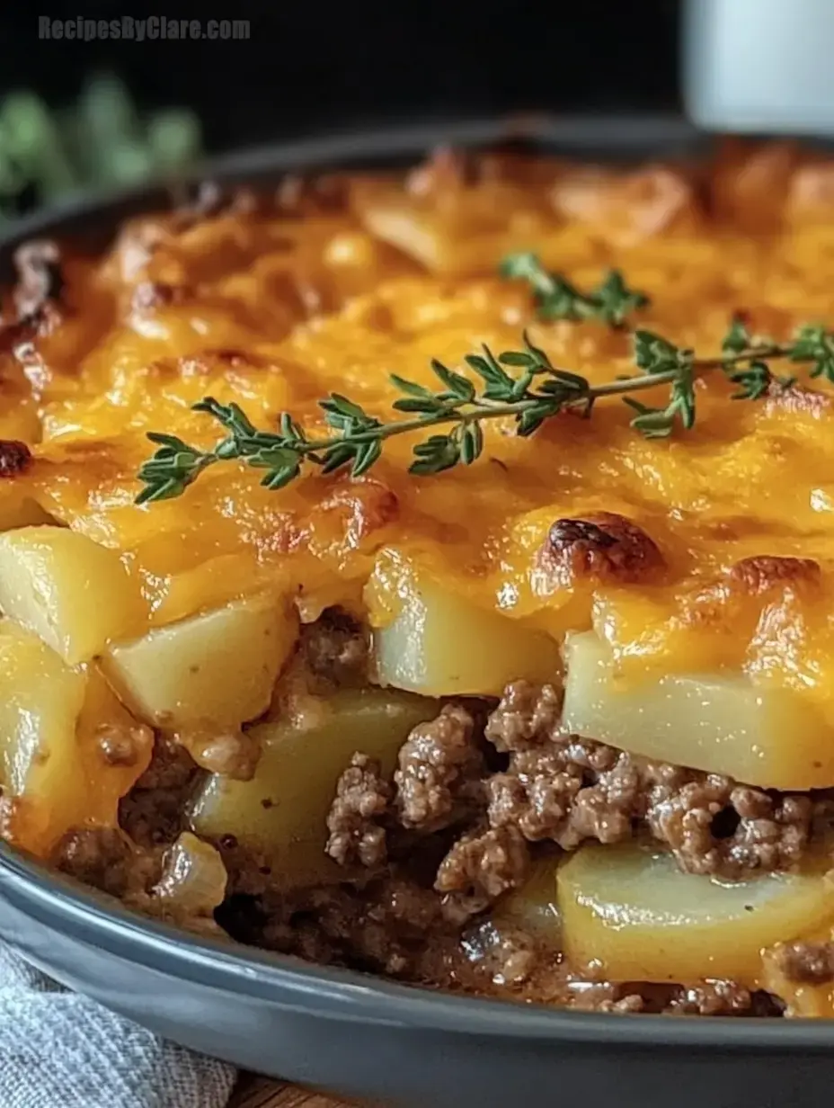 Easy Hamburger Potato Casserole