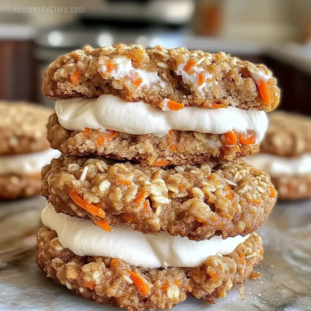 Carrot Cake Oatmeal Cream Pies