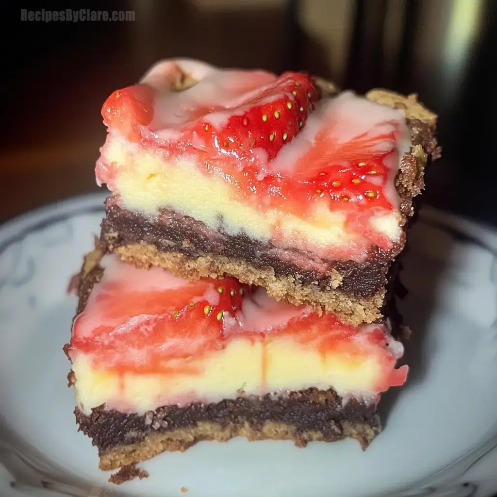 Strawberry Cheesecake Brownies