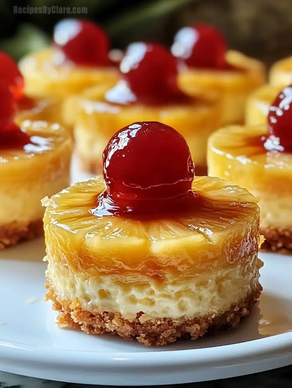 Mini Pineapple Upside-Down Cheesecakes