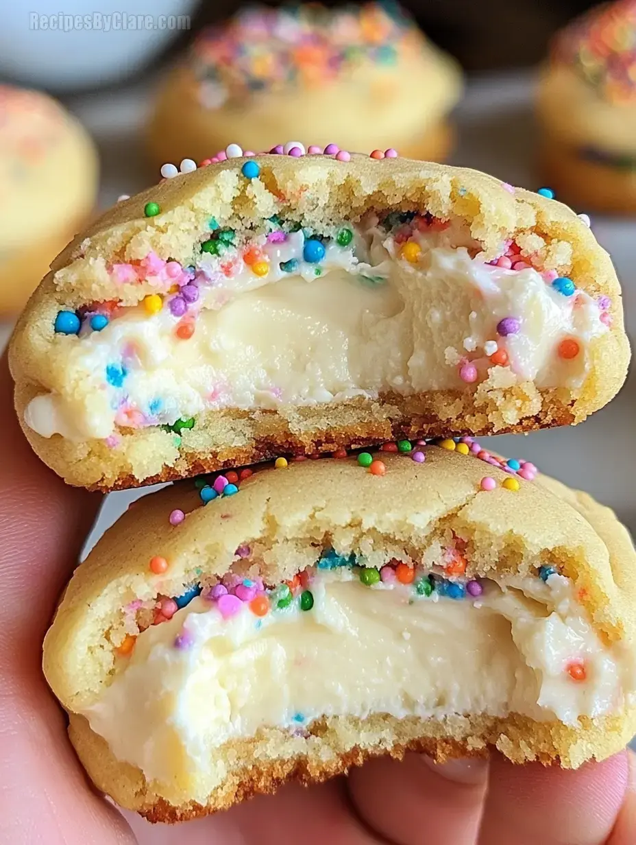 Funfetti Stuffed Cheesecake Cookies