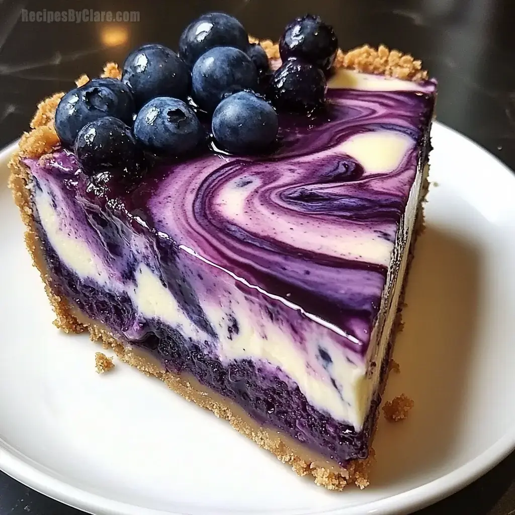 Blueberry Swirl Cheesecake