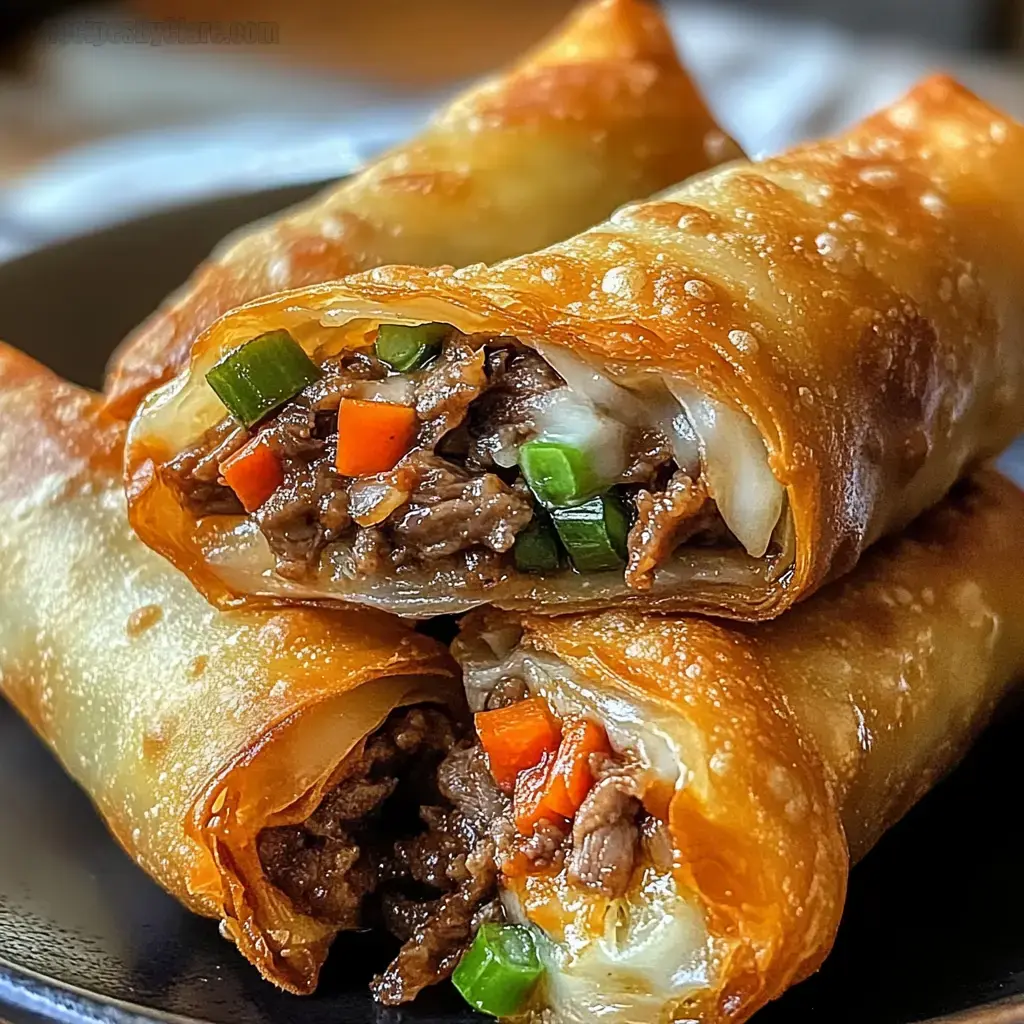 Philly Cheesesteak Egg Rolls