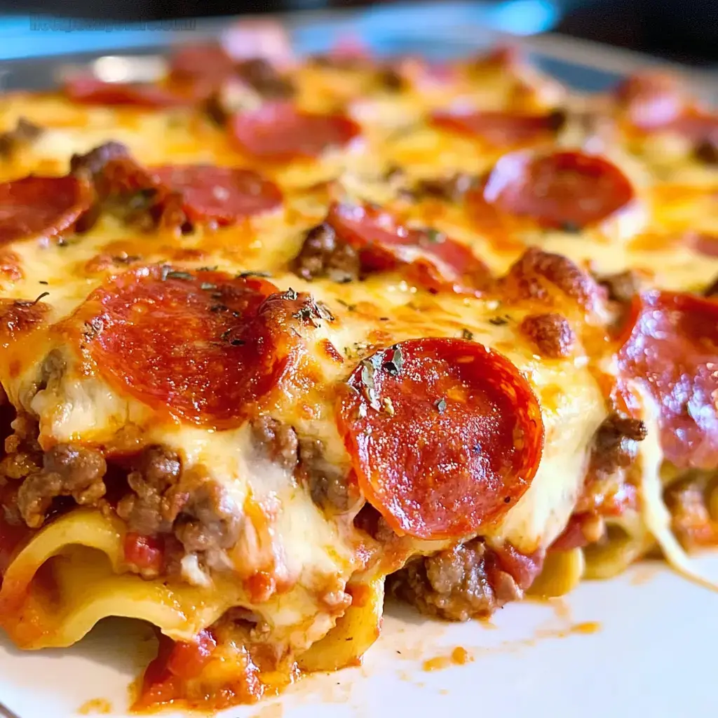 Loaded Meat Lover’s Pizza Casserole