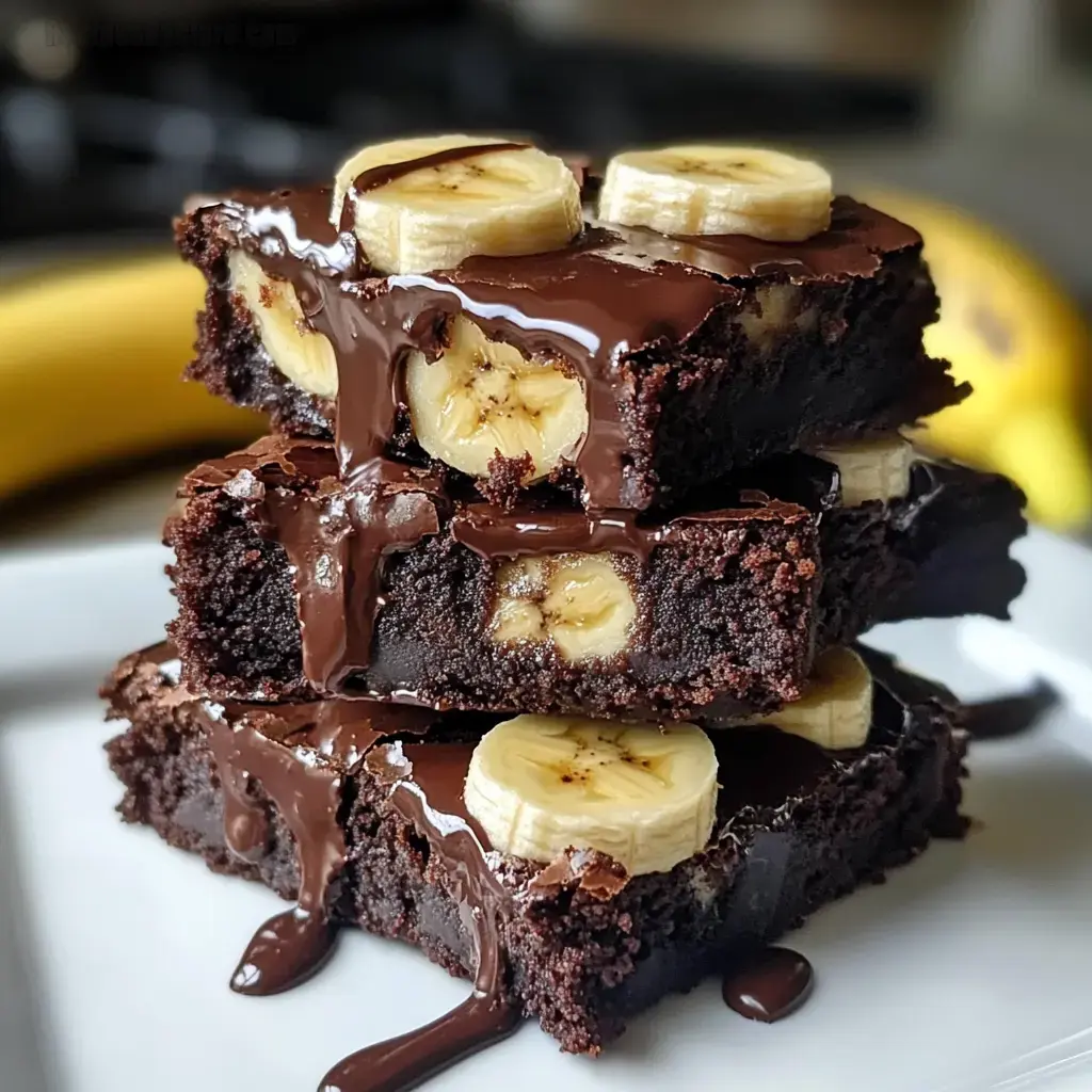 Chocolate Covered Banana Brownies