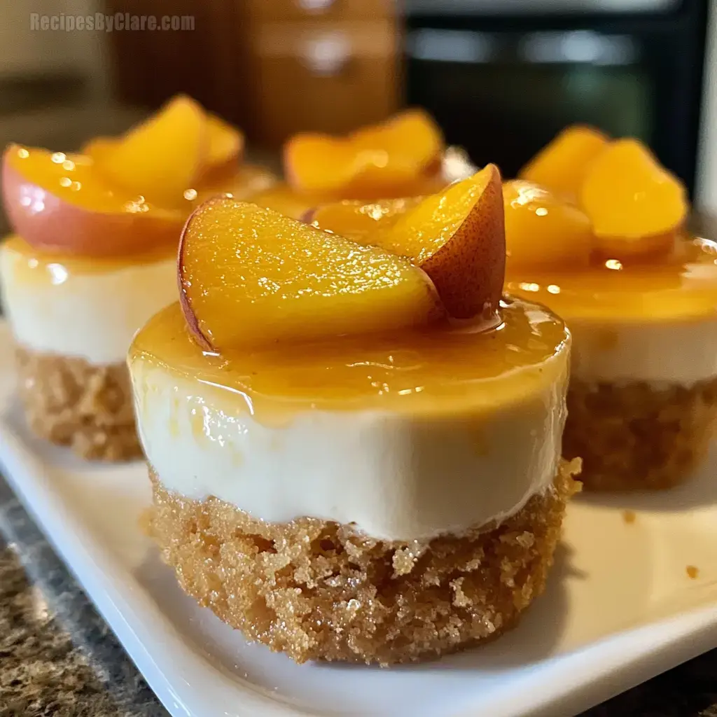 Peachy Cheesecake Bites