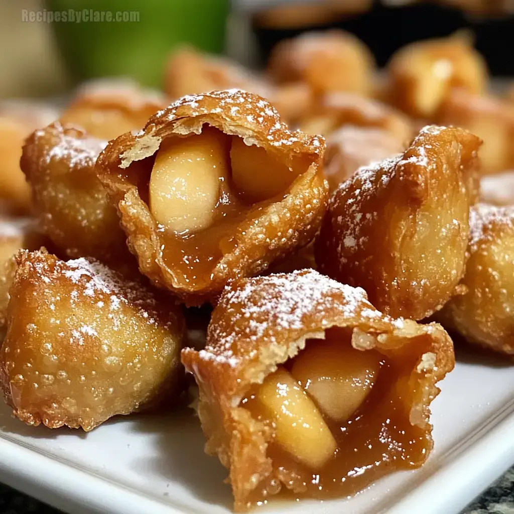 Crispy Wonton Apple Pie Bites