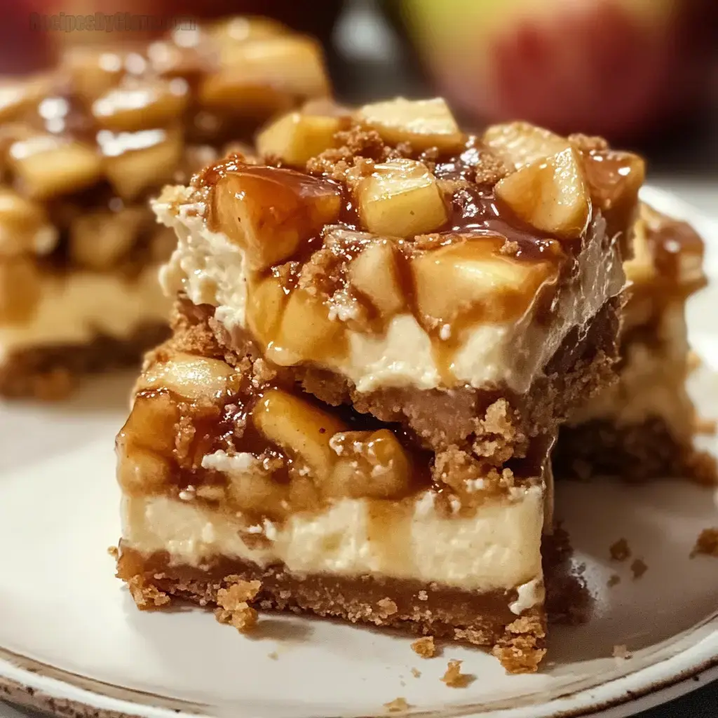 Caramel Apple Cheesecake Bars