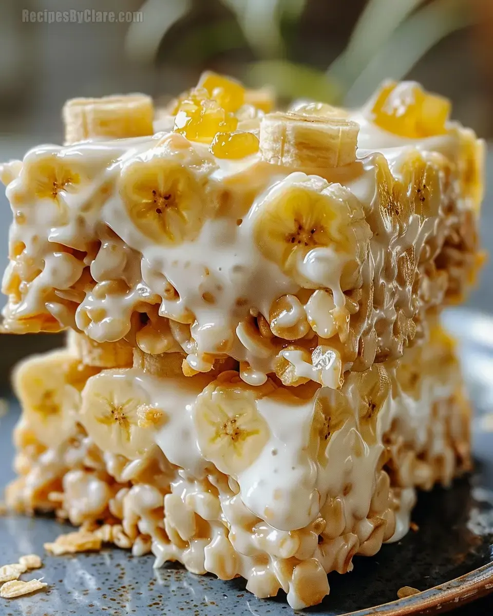 Banana Pudding Rice Krispie Treats