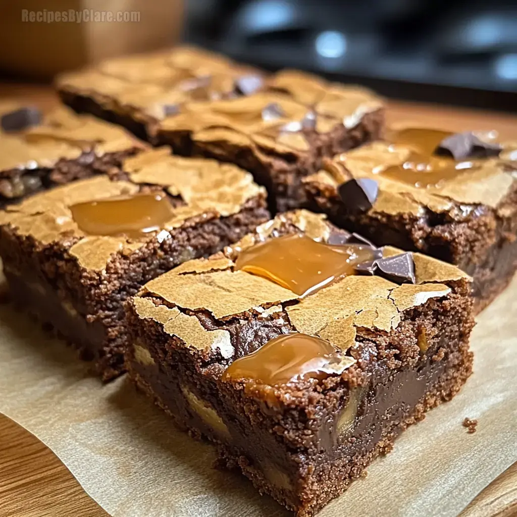 Caramel Chocolate Chunk Brownies