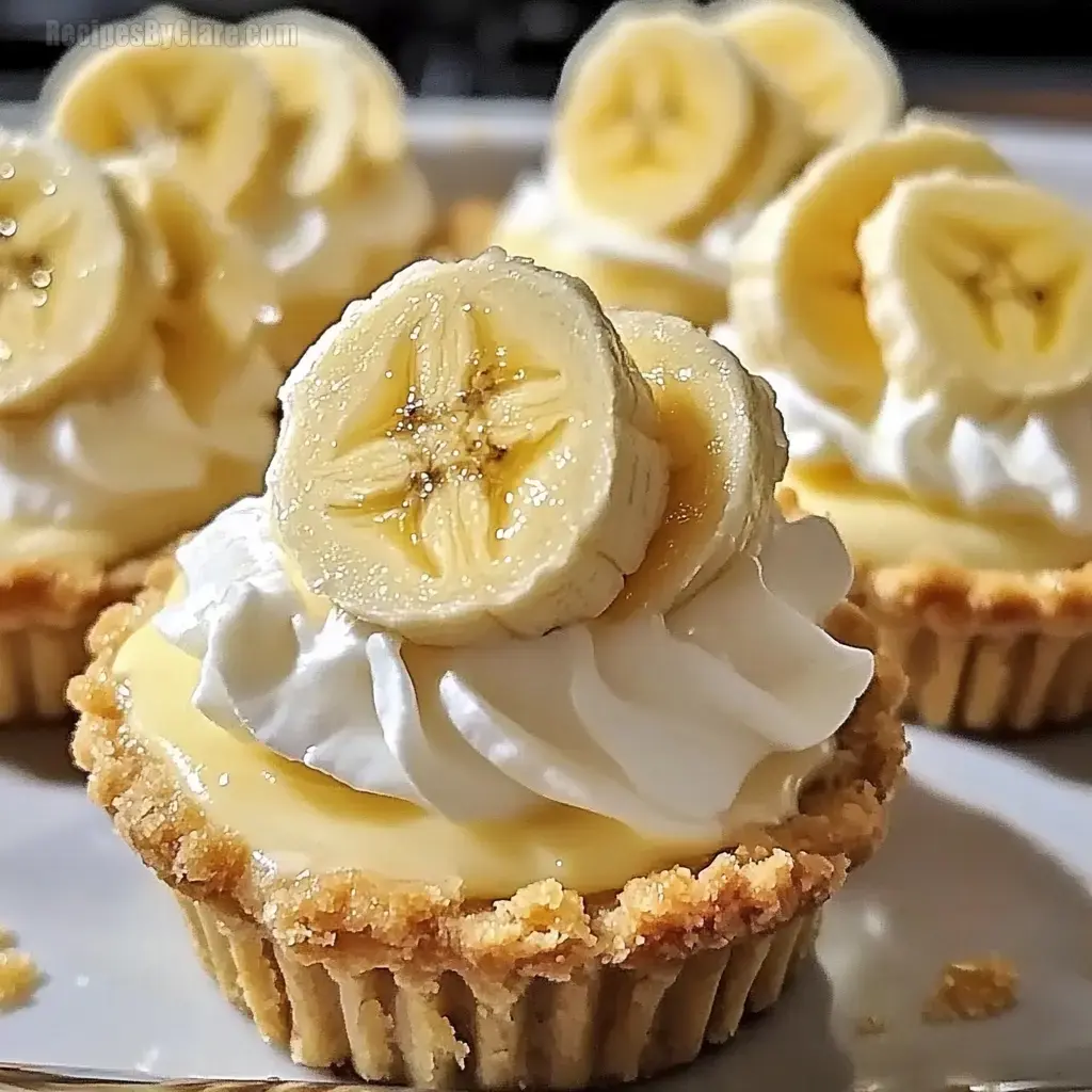 No-bake Mini Banana Cream Pies