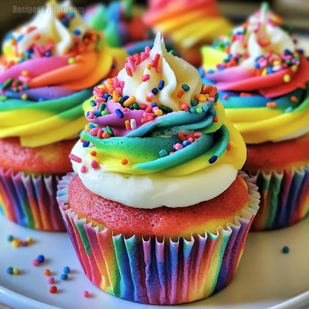 Rainbow Cupcakes