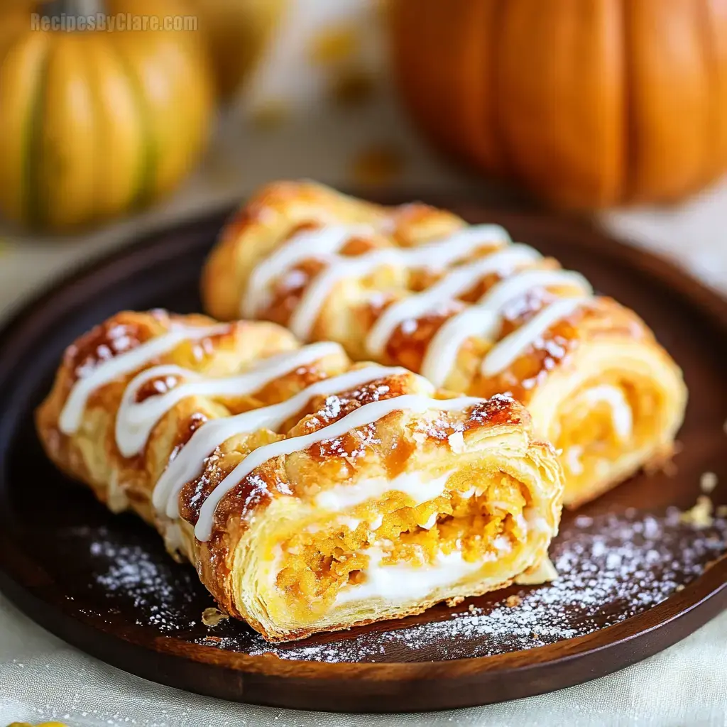 Easy Pumpkin Danish with Cream Cheese