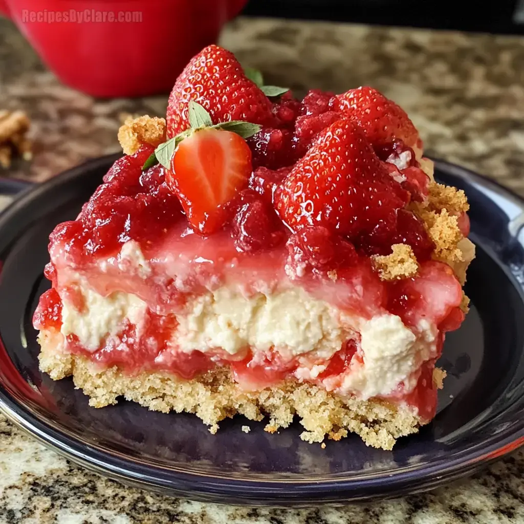 Strawberry Cheesecake Dump Cake