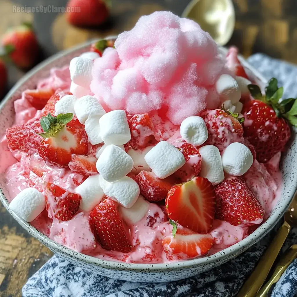 Strawberry Cotton Candy Salad