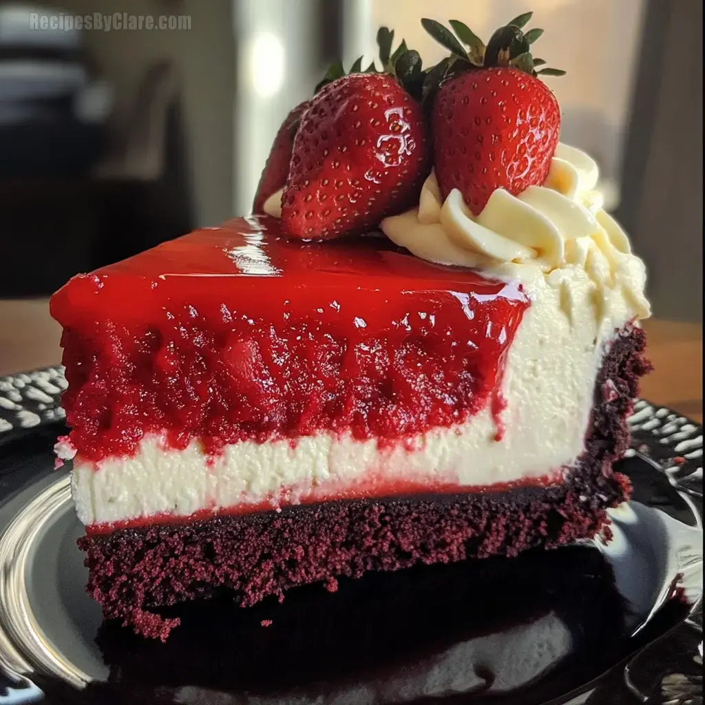 Red Velvet Strawberry Cheesecake