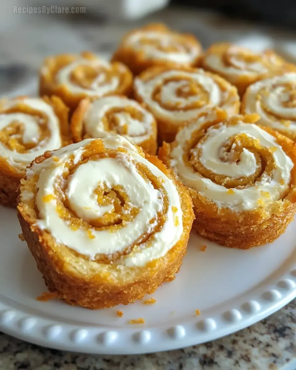 Pumpkin Cream Cheese Pinwheels