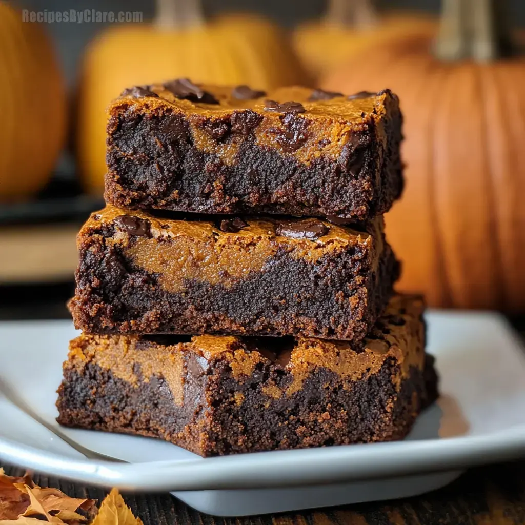 Pumpkin Swirl Brownies