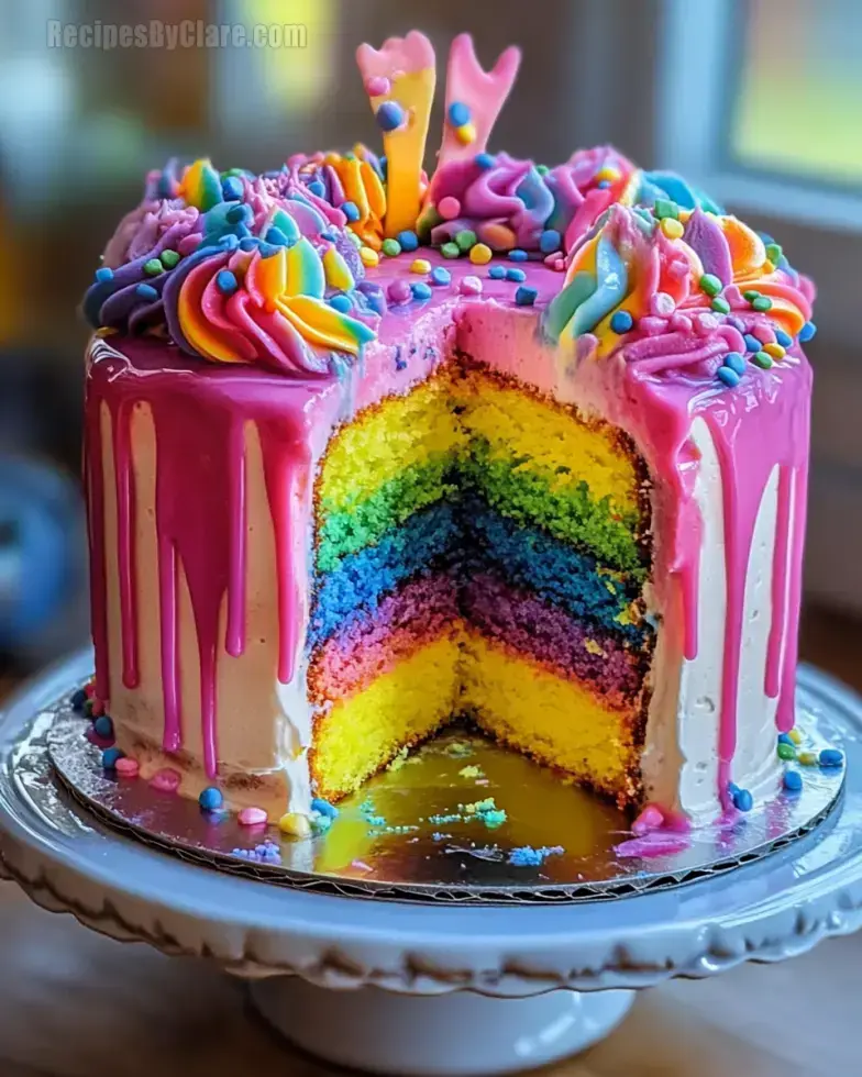 Rainbow Drip Cake Magic