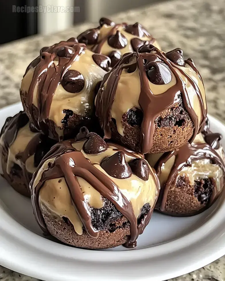 Chocolate Chip Cookie Dough Brownie Bombs