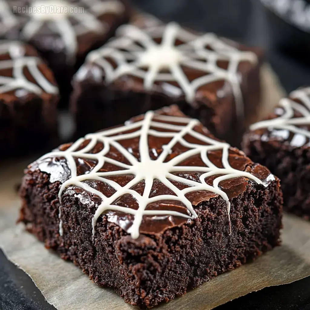 Spiderweb Brownies