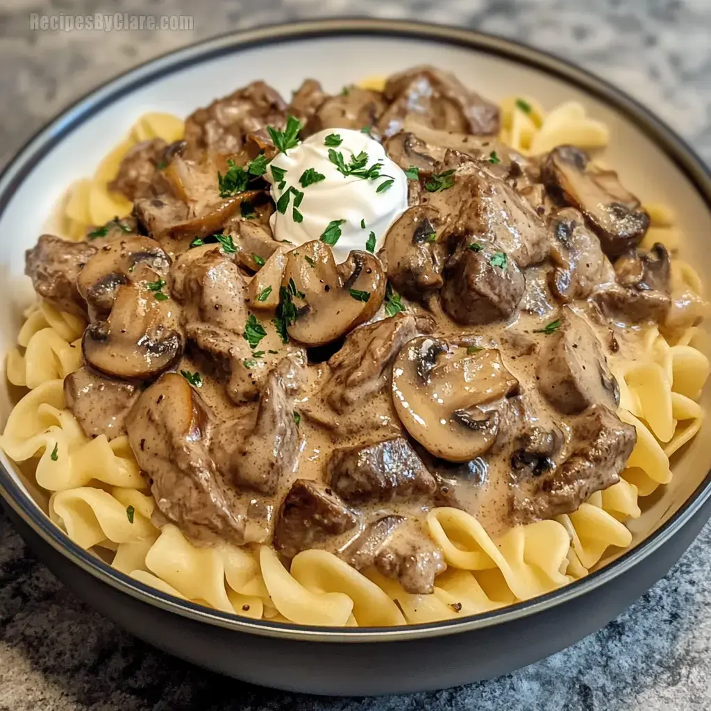 Beef and Mushroom Stroganoff