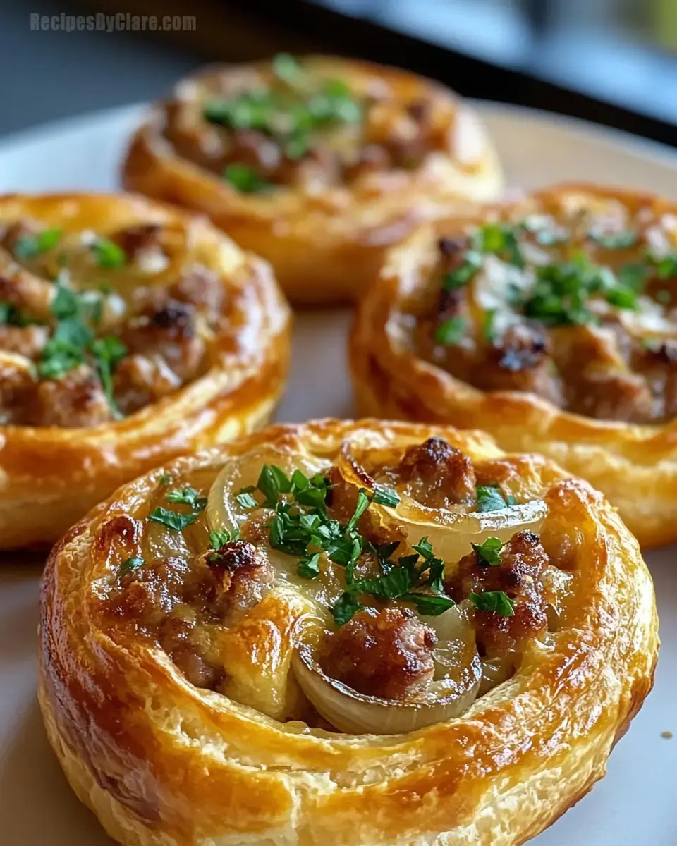 Sausage French Onion Puffs